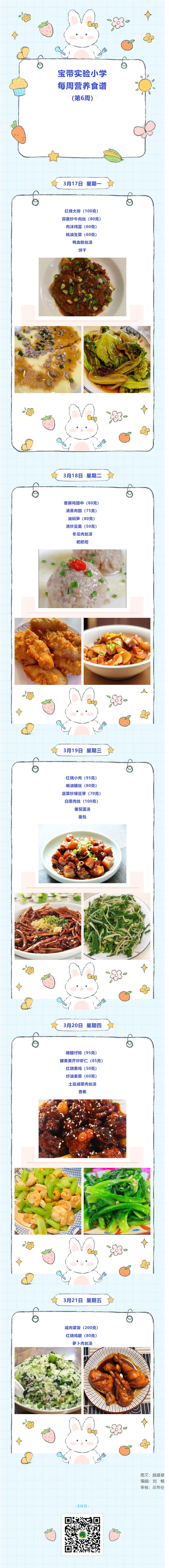 06【凌霄新闻台】宝带实验小学每周营养食谱（第6周）