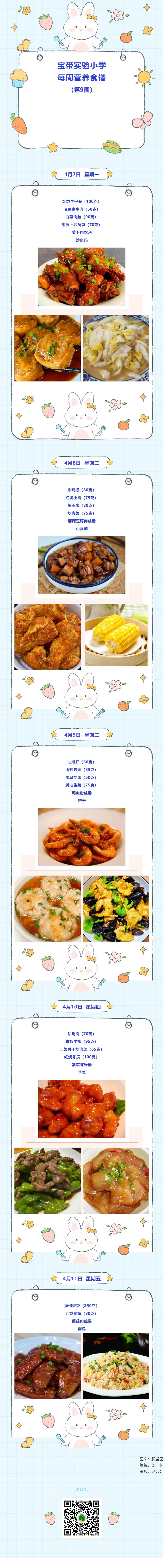 06宝带实验小学每周营养食谱（第9周）